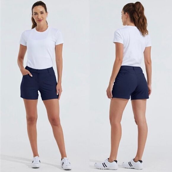 NEW WITH TAGS WOMEN’S WILLIT UPF 50+ LARGE HIKE/GOLF 7” HI-RISE SHORTS - Picture 1 of 9